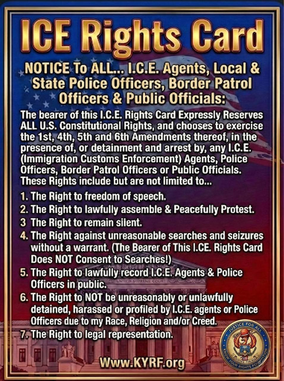 ICE Rights Card